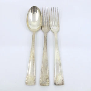 2 tenedores y cucharas de cena Frionnet François 20c ART DECO plateado francés SIN MONO - Imagen 1 de 12