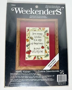 Vintage Weekenders Studio gezähltes Kreuzstich-Set chaotische Küche 03628 neu 5”x7” - Bild 1 von 4