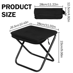 Folding Camping Chair Portable Fishing Stool Lightweight Outdoor Travel Seat - Picture 1 of 8