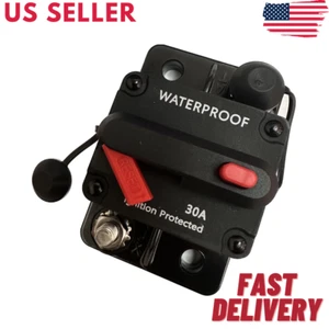 30 Amp In-Line Circuit Breaker Solar/Audio/Car/RV 30A/30AMP Fuse 12V/24V/32V/48V - Picture 1 of 1