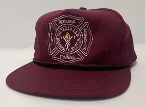 Vintage Texas A&M University Fire Training Industrial School Snapback Hat Cap - Picture 1 of 9