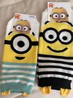 QUIRKY BNWT 2prs girls Despicable me minions socks.9-11.5 or 12-1.5