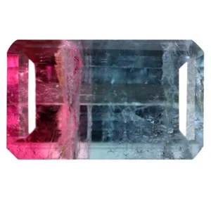8.46 ct Octagon Cut (15 x 9 mm) Unheated / Untreated Watermelon Tourmaline - Picture 1 of 2