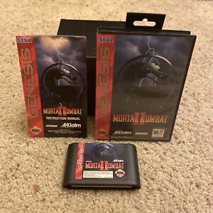 Mortal Kombat II Sega Genesis CIB Complete w Manual & Case w HangTab Tested OEM