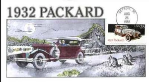 COLLINS HAND PAINTED 2385 Antique Car 1932 Packard Driving at Night - Picture 1 of 1