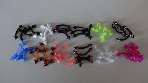SET 25 Augenbraue 1,2mm INTIM OHR NASE HELIX Spike CONE 3mm ACRYL flexi MIX 8-mm - Bild 1 von 1