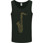 A Saxophone Musical Instruments Brass Band Mens Vest Tank Top