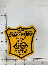 BEAUTIFUL CAMP PERRY 1974 MILITARY SCHOOL & COLLEGE JACKET PATCH
