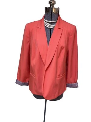 NEW Worthington Blazer Plus Size 0X Coral Stretch Jacket Pockets 44” Bust - Image 1 of 4