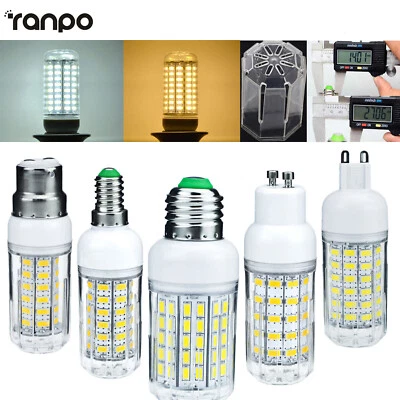 E27 E14 B22 G9  LED Corn Light Bulbs AC 220V  DC 12V 24V 5730 SMD Lights Lamps - Image 1 of 4