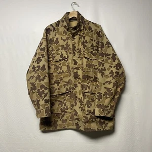 Vintage Orvis Hunting Jacket Camo Outer Shell Remove Hood Mens L RARE flying - Picture 1 of 19