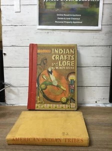 Vintage The Complete Book of Indian Crafts Lore 1964 + American Indian Tribes 74 - Imagen 1 de 4