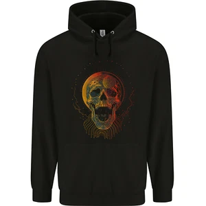 Cyberspace Skull Childrens Kids Hoodie - Picture 1 of 3