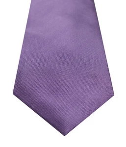 NEW ALFANI AVENUE SOLID PURPLE SILK POLY NECK TIE $52 - Picture 1 of 2