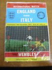 14/11/1973 England v Italy [At Wembley] (folds to covers). All UK orders have FR