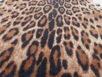 sheepskin lambskin leather hide Karakul Large Bold Leopard Print on Natural - Image 1 of 4