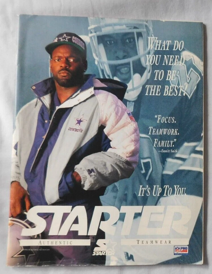 Emmitt Smith 1995 Dallas Cowboys Starter Folleto Ex Foto 1 de 1