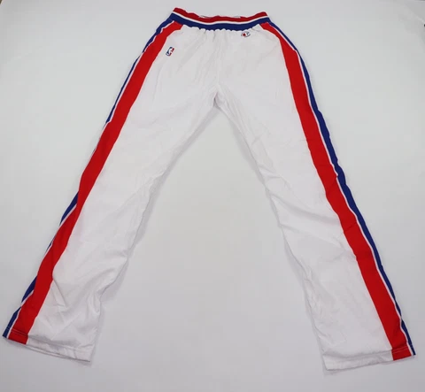 Vtg 90s Champion Detroit Pistons Team Issued NBA Basketball Pants White 93/94 36 Cover