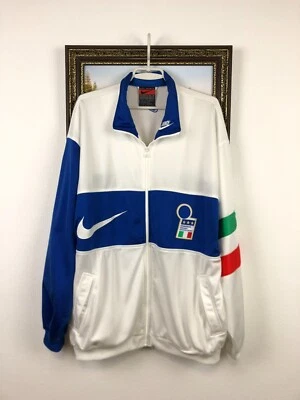 Vintage 90's Nike Italy Football Jacket Soccer Track Top Rare PLayer Issue XL - Image 1 of 4