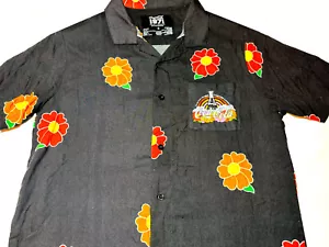 Coca Cola 1971 Mens Hawaiian Aloha Button Front Short Sleeve Rayon Shirt S - Picture 1 of 4
