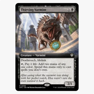 Thieving Varmint Extended Art Outlaws of Thunder Junction Commander MTG Rare - Picture 1 of 2