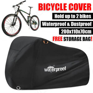 Heavy Duty Bicycle Waterproof Bike Cover Dust UV Protector For 2 Bikes