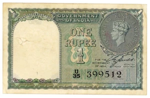 India... P-25a... 1 Rupia... 1940... *XF-AU*😀 - Imagen 1 de 2