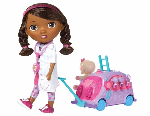 Disney Doc McStuffins Walk N Talk Doll Ages 3+ New Toy Car Lambie Doctor Mobile Cover