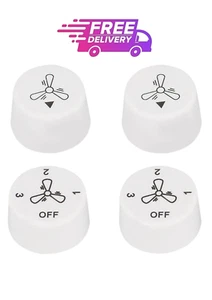 Arlec Wall Fan Controller Knob Replacement to suit 7140 and 7141 Plates 4 Pack - Picture 1 of 2