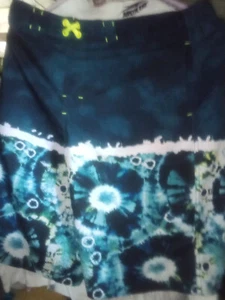 size 14 husky used juniors boys shorts clorful active sportswear green unbranded - Picture 1 of 2