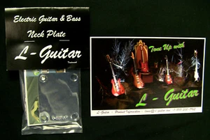 Guitar Neck Plate Brass Chrome Plated Stainless Steel Screws by L-Guitar - Picture 1 of 5