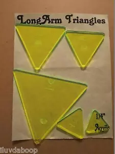 QUILTING 60 Degree Finished Lot 5 Triangle Templates 1/8" Woodworking Pattern - Picture 1 of 5