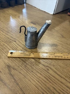 Early Rare Unbranded Patent Applied For Teapot Miner Lamp - Bild 1 von 10