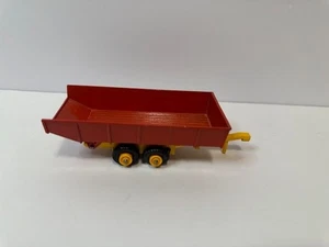 Vintage Lesney Matchbox 1970 Farm Trailer King Size Diecast Tilt Bed Red Yellow - Picture 1 of 11