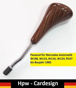 SCHALTHEBEL MERCEDES W116 W123 AUTOMATIK ECHTES ZEBRANO HOLZ - Picture 1 of 6