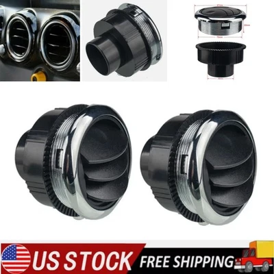 US 2PCS Universal 46mm Vent Air Outlet Rotating Round Ceiling for Car Bus RV ATV - Image 1 of 4