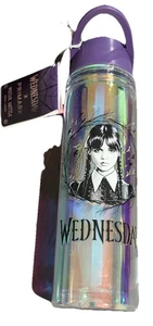Wednesday Addams Becher mit Strohhalm, 18 Unzen  Neu - Bild 1 von 3