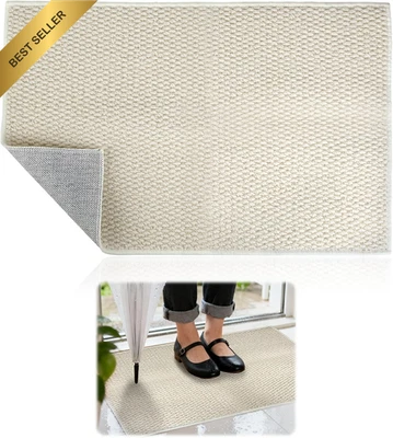 Non Slip Door Mat Indoor Outdoor, 40X61Cm Jute-Like Washable Doormat - Eco-Frien - image 1 of 4