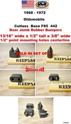 Juego de 4 parachoques de goma Oldsmobile Cutlass F85 1968 72 puertas jamba EE. UU. Foto 1 de 2