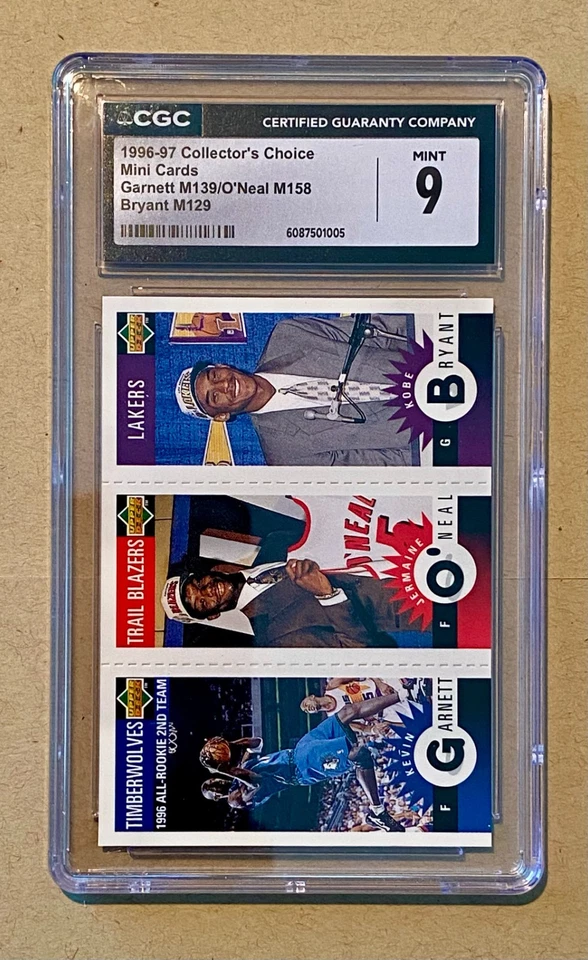 1996-97 Collector's Choice - Mini-Cards Kobe Bryant HOF, Garnett, Oneal Rookies. - Image 1 of 2