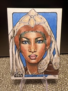 2020 TOPPS WOMEN OF STAR WARS SCHIZZO DI ADI GALLIA JEDI ASHLEE BRIENGO AUTO 1/1 - Foto 1 di 3