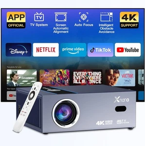 Smart Projector w/ Dolby & 4K Support, Licensed Apps & AI Autofocus Wifi6, BT5 - Picture 1 of 8