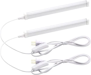LED Shop Light Fixture, 12 Inch 5W, 580LM, Frosted Cover, 6500K, T5 Integrated T - Picture 1 of 7