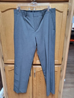 NWOT Gray Flat Front Slim Cut Slacks By JF Ferrar Sz 34x32 - Image 1 of 4