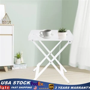 13.7'' Fold Small Card Table Outdoor Indoor for Camping Dining Party Transparent - Picture 1 of 12