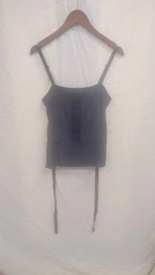 Tanque Marc Jacobs preto plissado amarrar atrás. Excelente estado. - Imagem 1 de 4