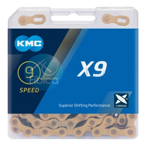 NEW KMC X9 GOLD 9-SPEED CHAIN 116 LINK SP exceptional Durability - Picture 1 of 1