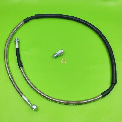 New Front Braided Brake Hose Line For SUZUKI RM80 RM80S 1986-2001 - Image 1 of 3