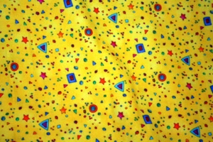 KID'S STUFF FLANNEL IN YELLOW BY CHERI STROLE FOR SSI - 100% COTTON FABRIC - Picture 1 of 4