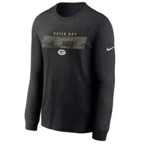 Men's Nike Green Bay Packers Playbook Long Sleeve Tee, Black, Various Sizes () - Picture 1 of 1